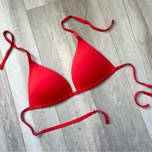 Calzedonia Bikini Top padded halter triangle womens Red (medium large) swim